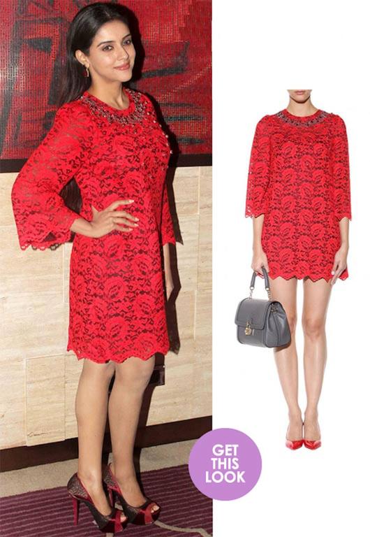 dolce gabbana red lace dress