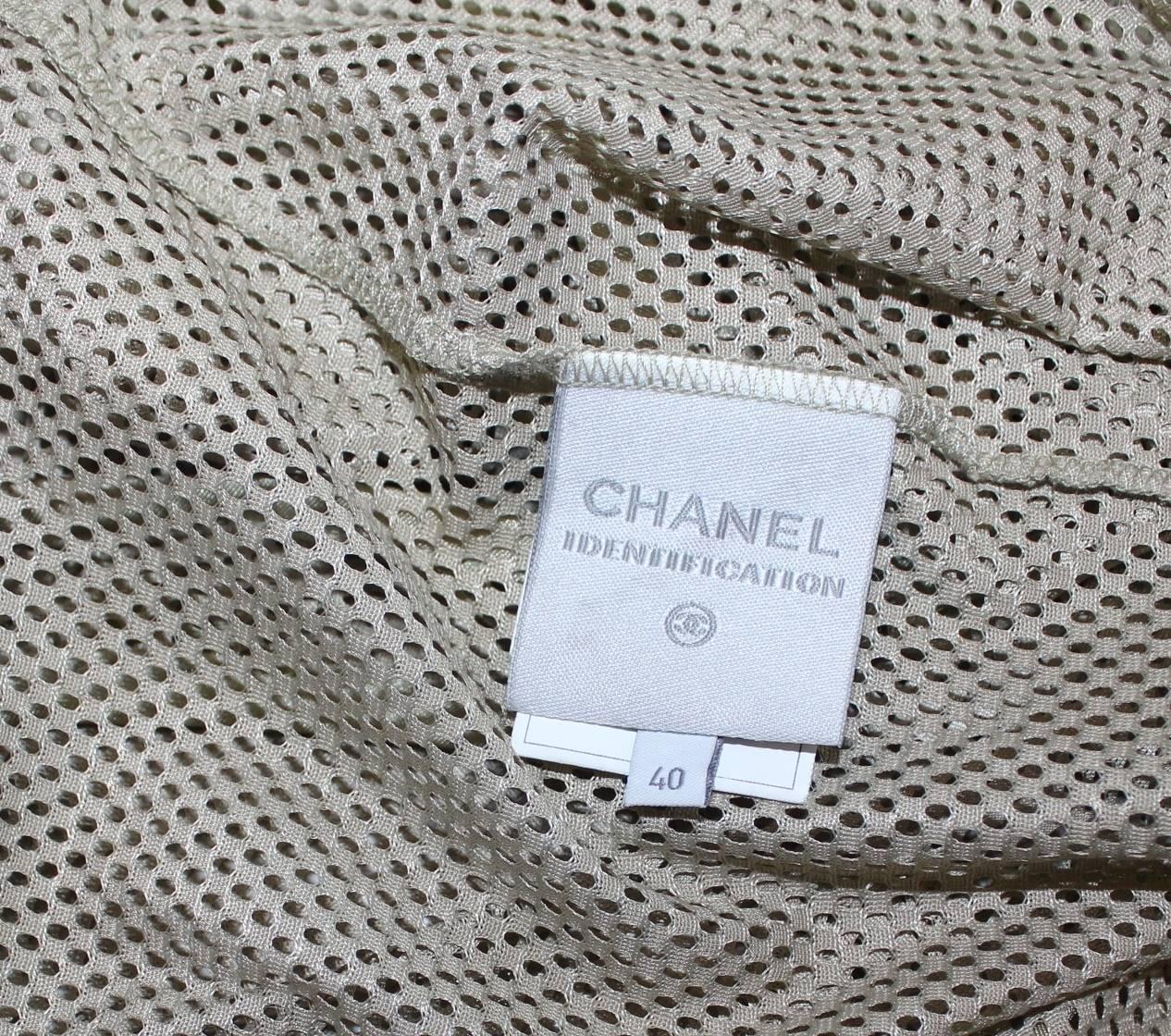 Women's Chanel Mesh Track Pants with Top