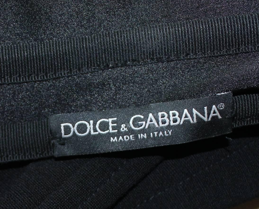 Dolce & Gabbana Hourglass Boned Corset Lace Up Black Dress  1