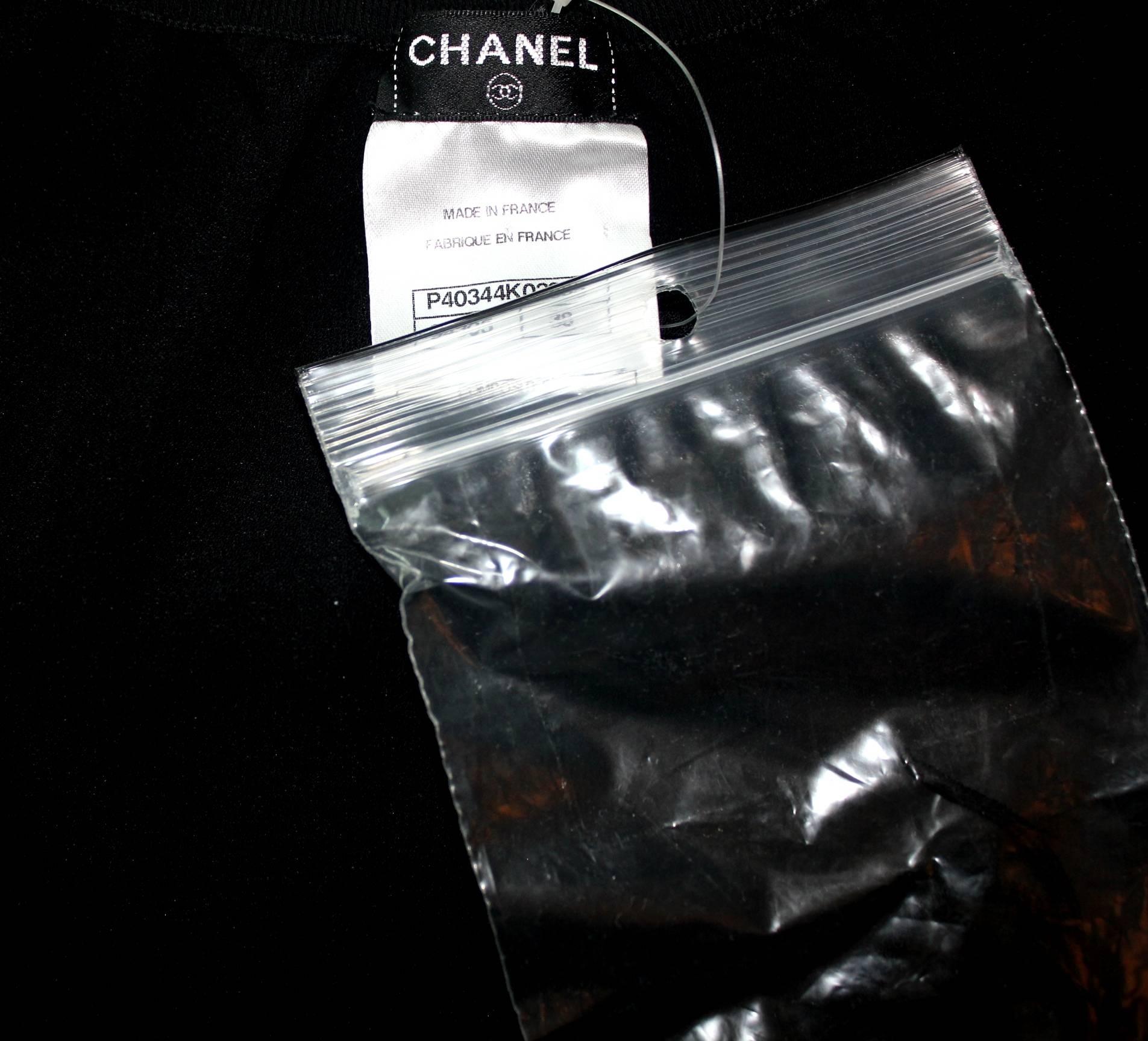 Women's Chanel Black Crochet Knit Pants Jacket Swimsuit Bodysuit Ensemble Set