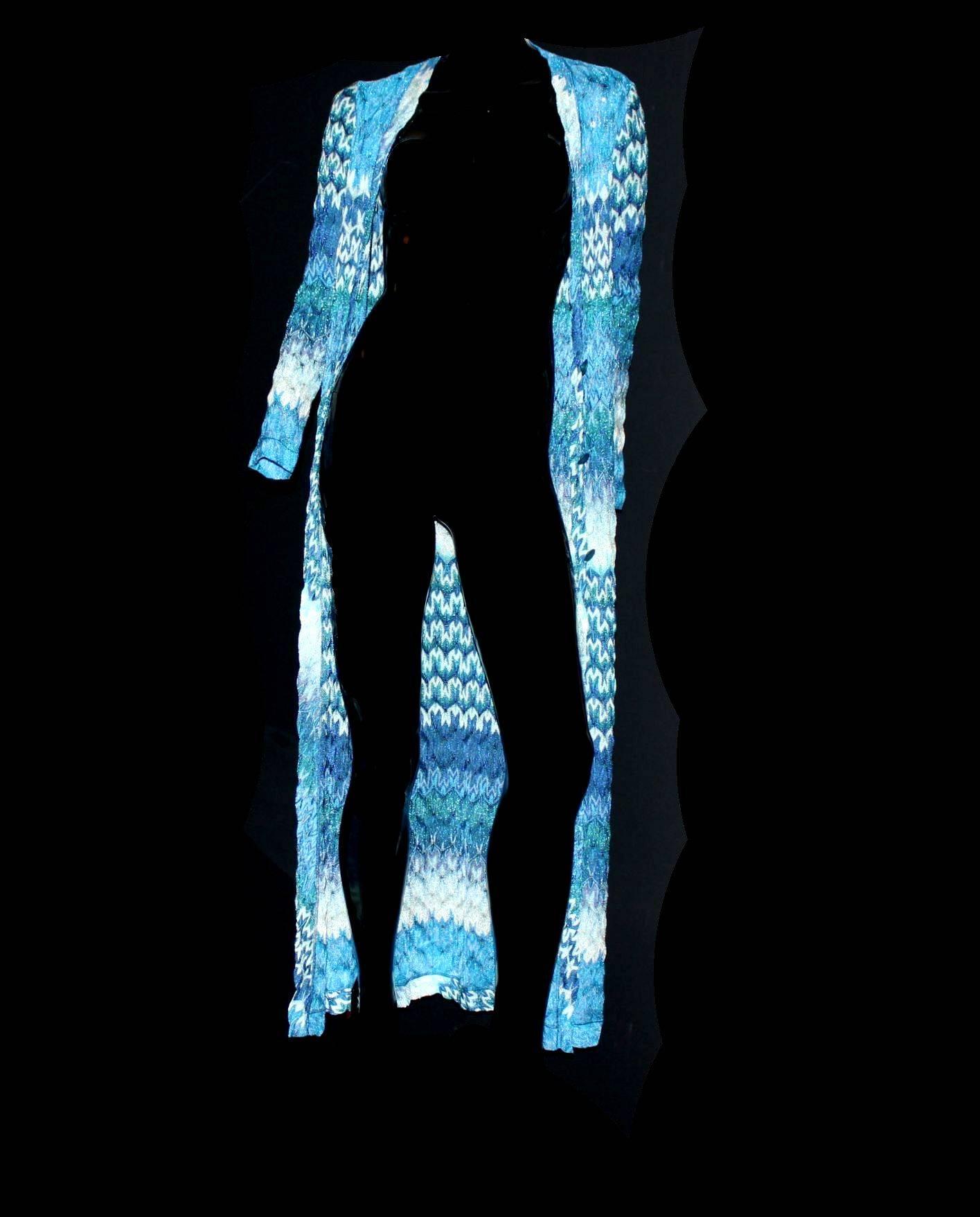 blue crochet maxi dress