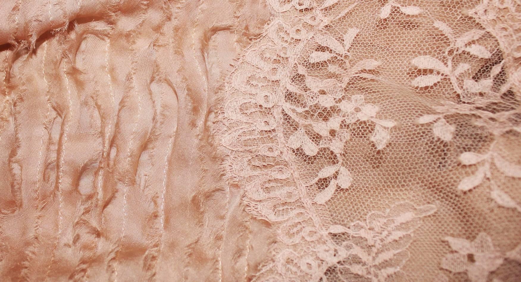 Brown NEW Versace Blush Nude Medusa Lace & Silk Corset Cocktail Dress