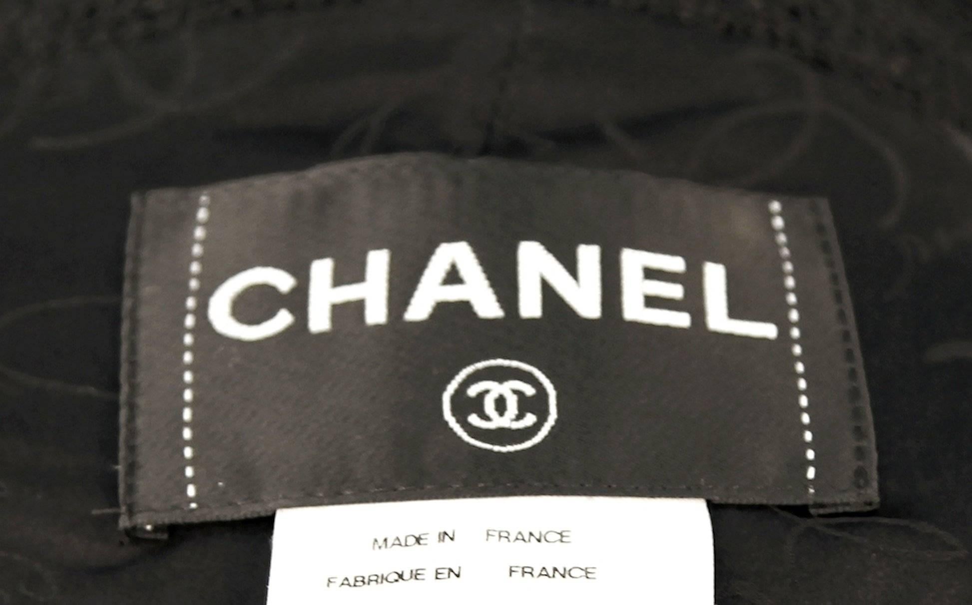 Chanel CC Little Black Jacket LBJ Tweed Jacket with Ribbon Trimming at ...