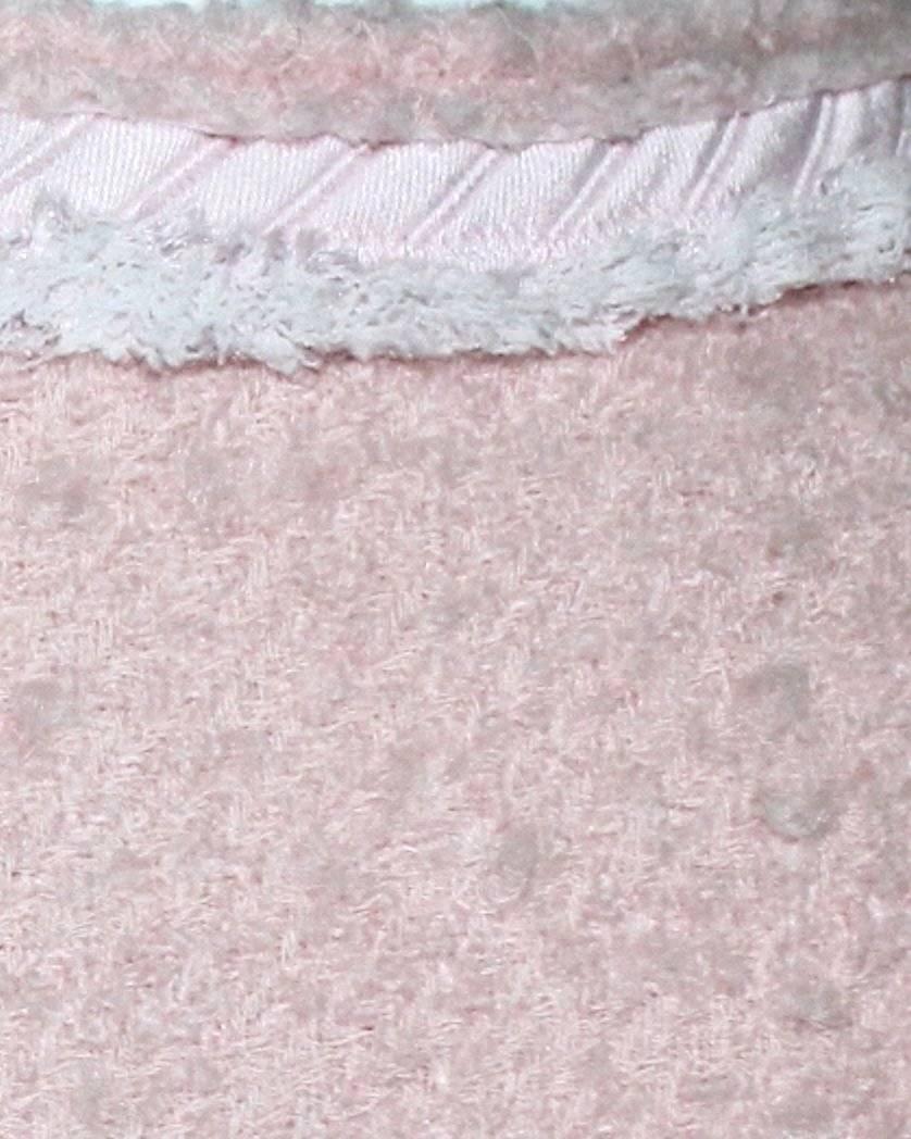 Chanel Pale Pink Lesage Fantasy Tweed Top with Fringed Trimming In Good Condition In Switzerland, CH