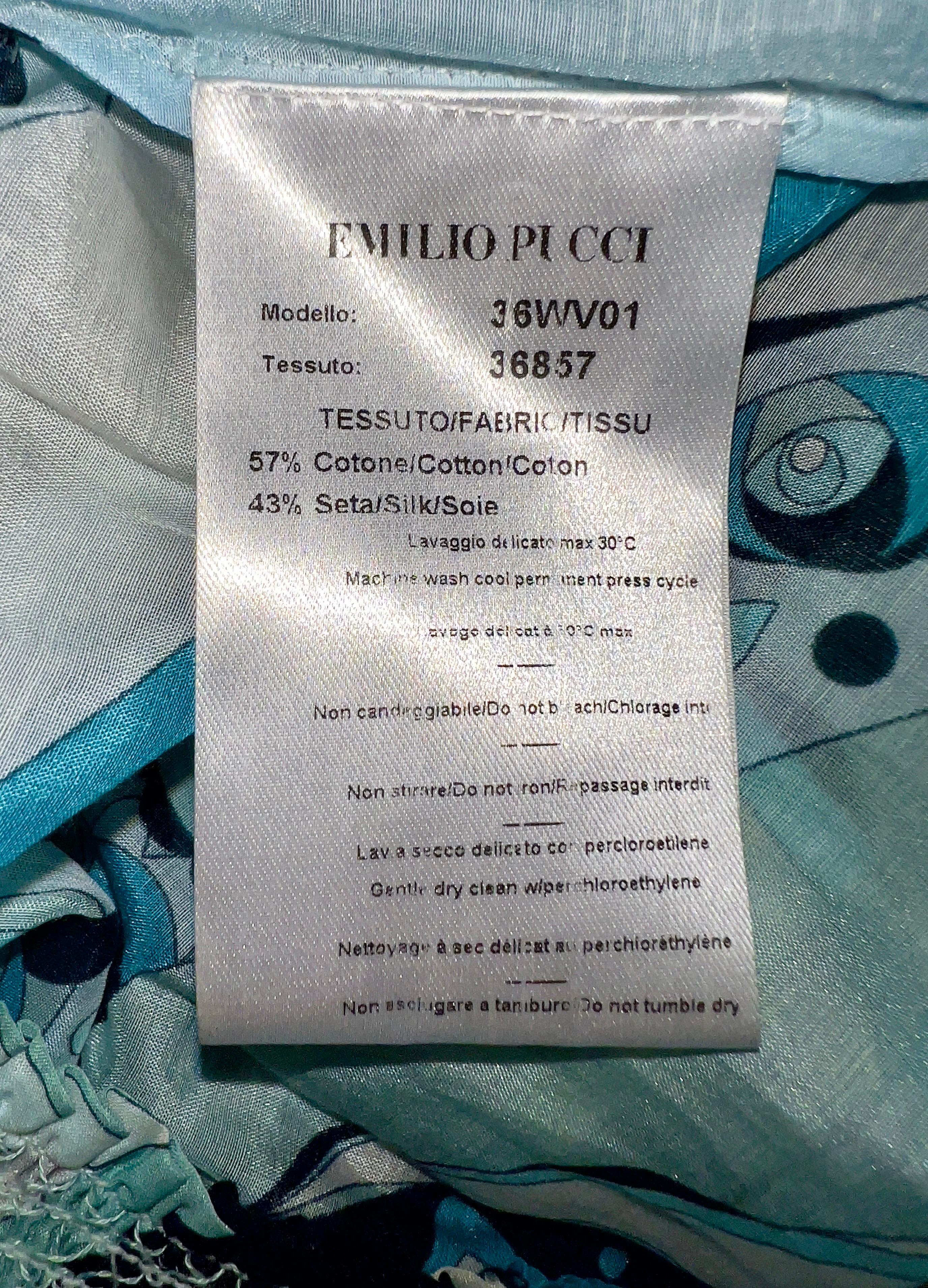 NEW Emilio Pucci Signature Print Cover Up Kleid Maxirock M im Angebot 4