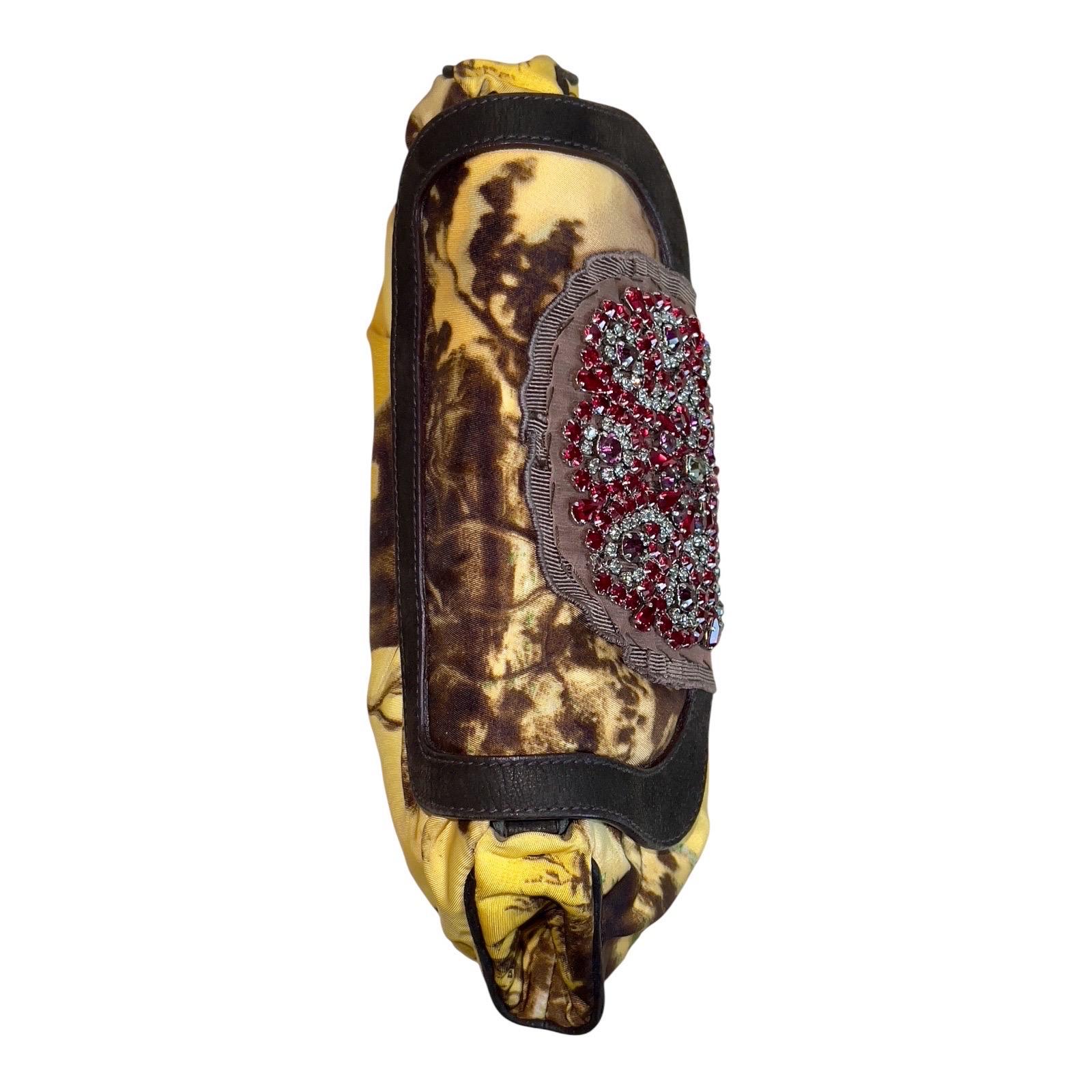 PRADA Exotische himmlische bestickt Nylon & Krokodil Clutch Bag - Full Set Y2K im Zustand „Gut“ im Angebot in Switzerland, CH