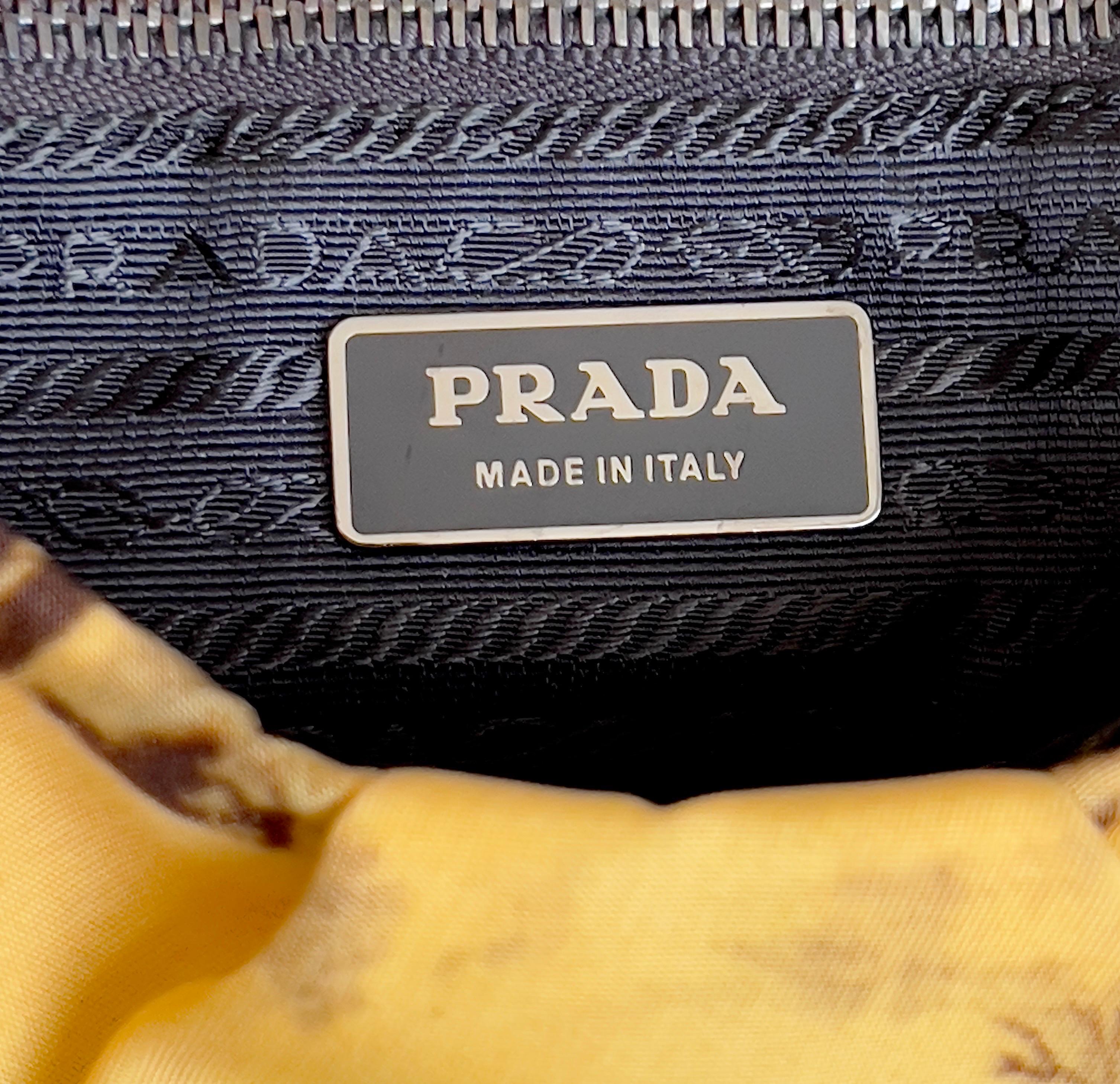 PRADA Exotische himmlische bestickt Nylon & Krokodil Clutch Bag - Full Set Y2K im Angebot 4