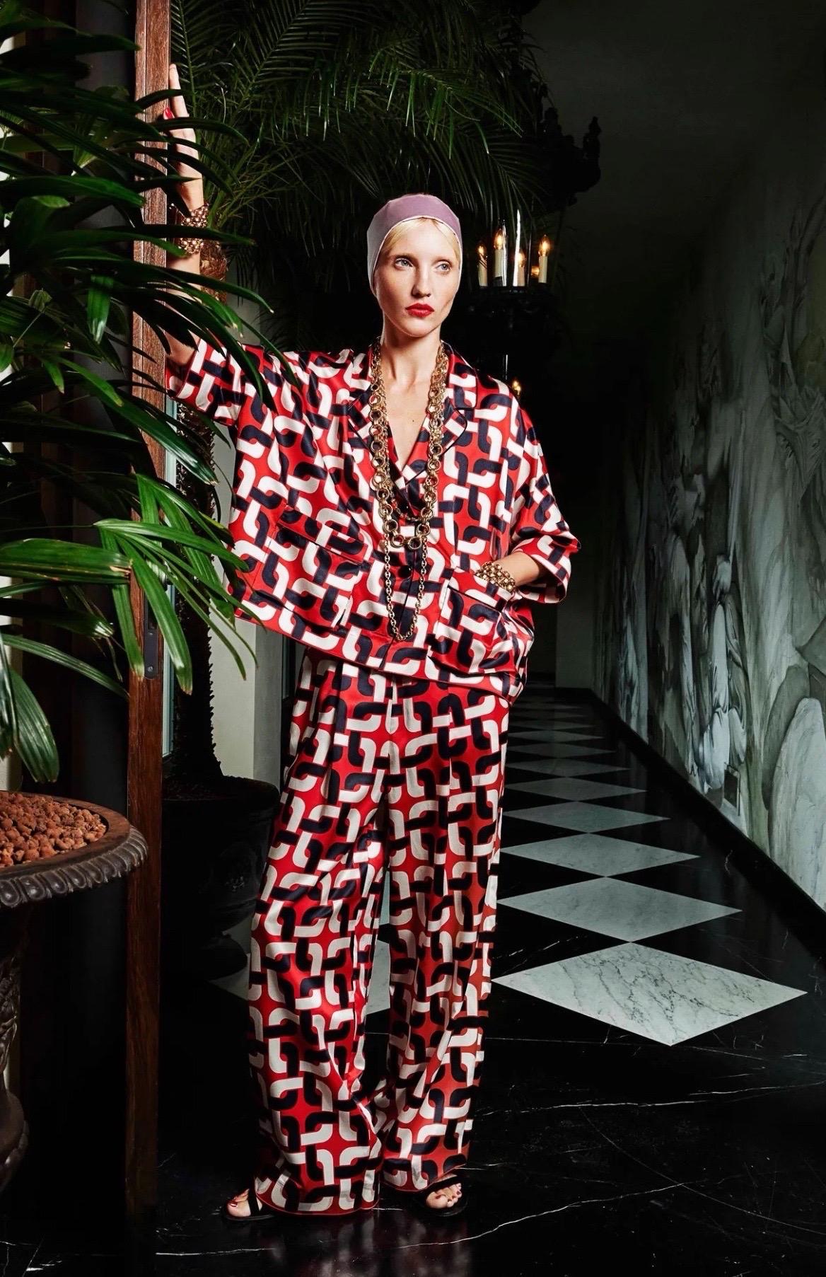 Non indossato F.R.S. For Restless Sleepers FRS Arabesque Palazzo Pants Suit S in vendita 8
