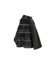 Rare Gianni Versace Couture FW 1992 Studded Bondage Leather Fringe Skirt