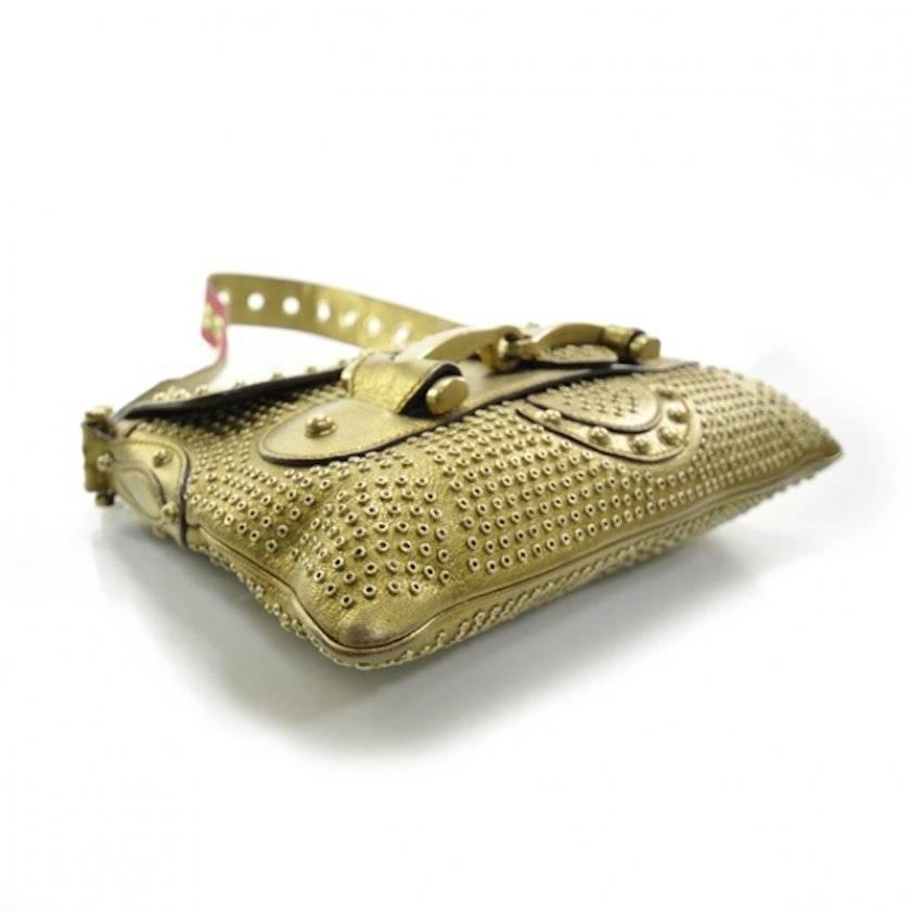 Gucci Golden Studded Flap Bag 1