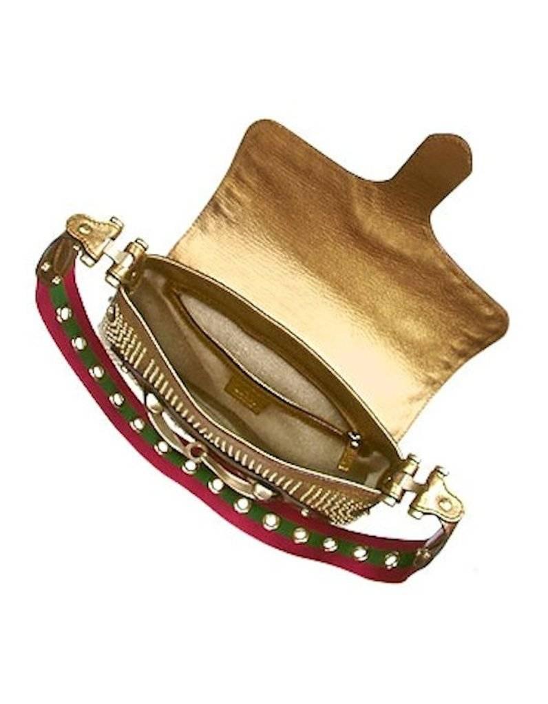 Gucci Golden Studded Flap Bag 2