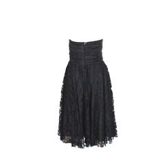 Dolce & Gabbana Strapless Black Corset Bustier Lace Dress