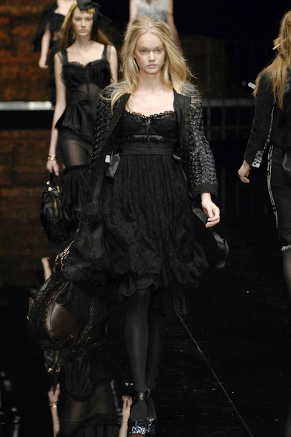 Dolce & Gabbana Black Corset Lace Dress 4