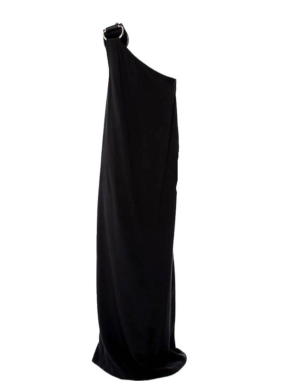Stunning Gucci Asymmetric Black Evening Gown For Sale at 1stdibs