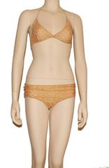 Missoni Crochet Knit Golden Thread Lurex Bikini