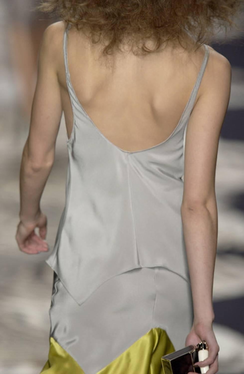 Stunning YSL Yves Saint Laurent by Tom Ford Spring 2004 Silk Dress 2