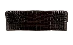 Stunning Black Gucci by Tom Ford Alligator Evening Clutch