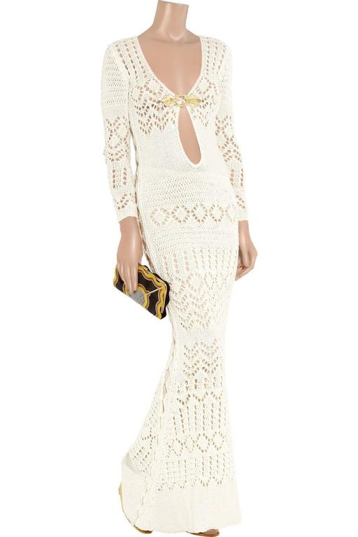 Emilio Pucci Crochet Knit Evening Gown at 1stDibs