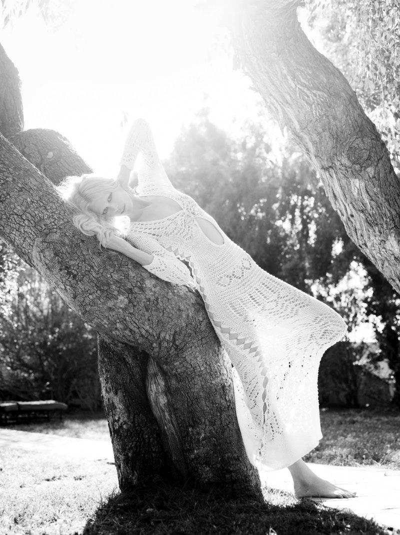 White Gorgeous Emilio Pucci Crochet Knit Evening Gown