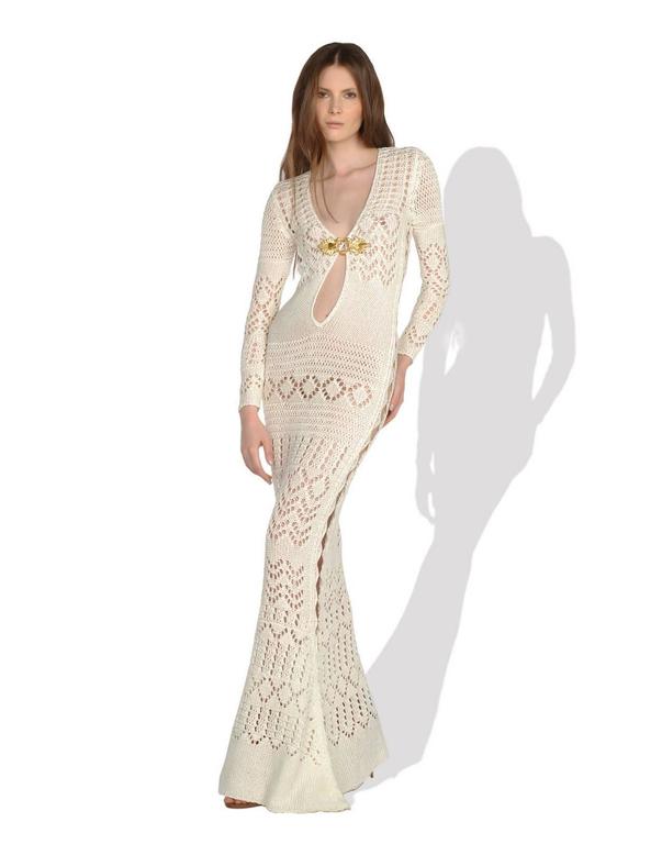 Emilio Pucci Crochet Knit Evening Gown at 1stDibs