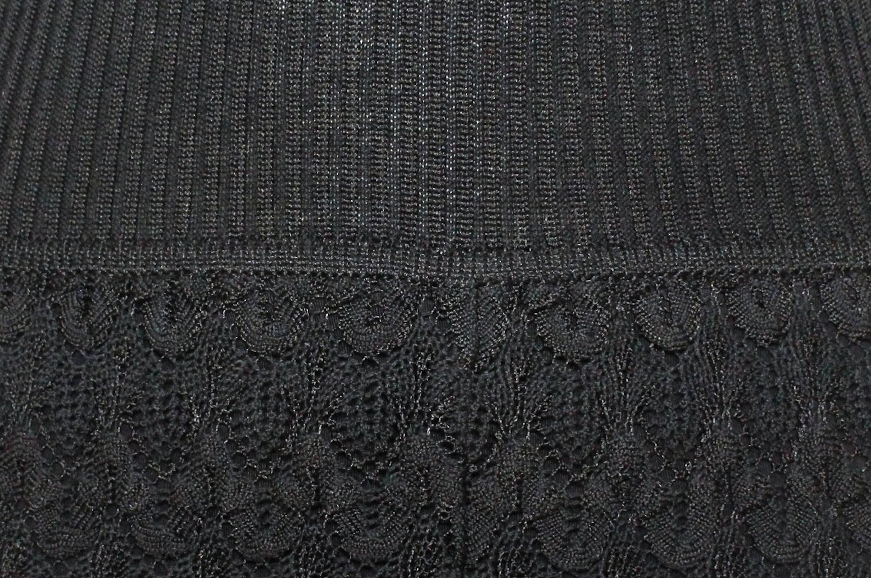 black crochet jumpsuit