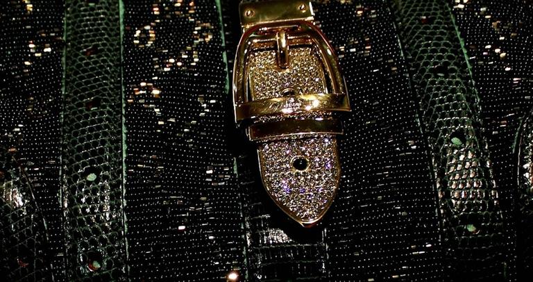 gucci mini crystal gg lizard bag