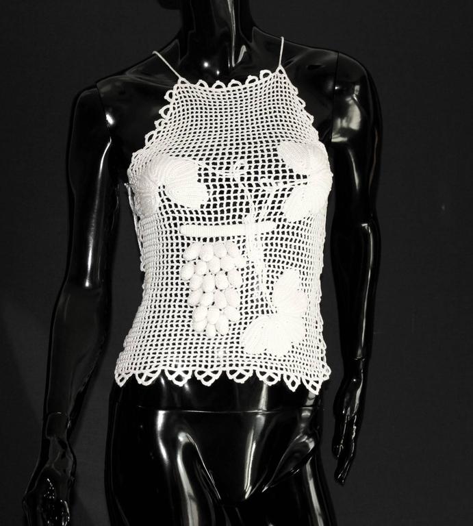 Chanel 3D Crochet Knit Top at 1stDibs chanel crochet top