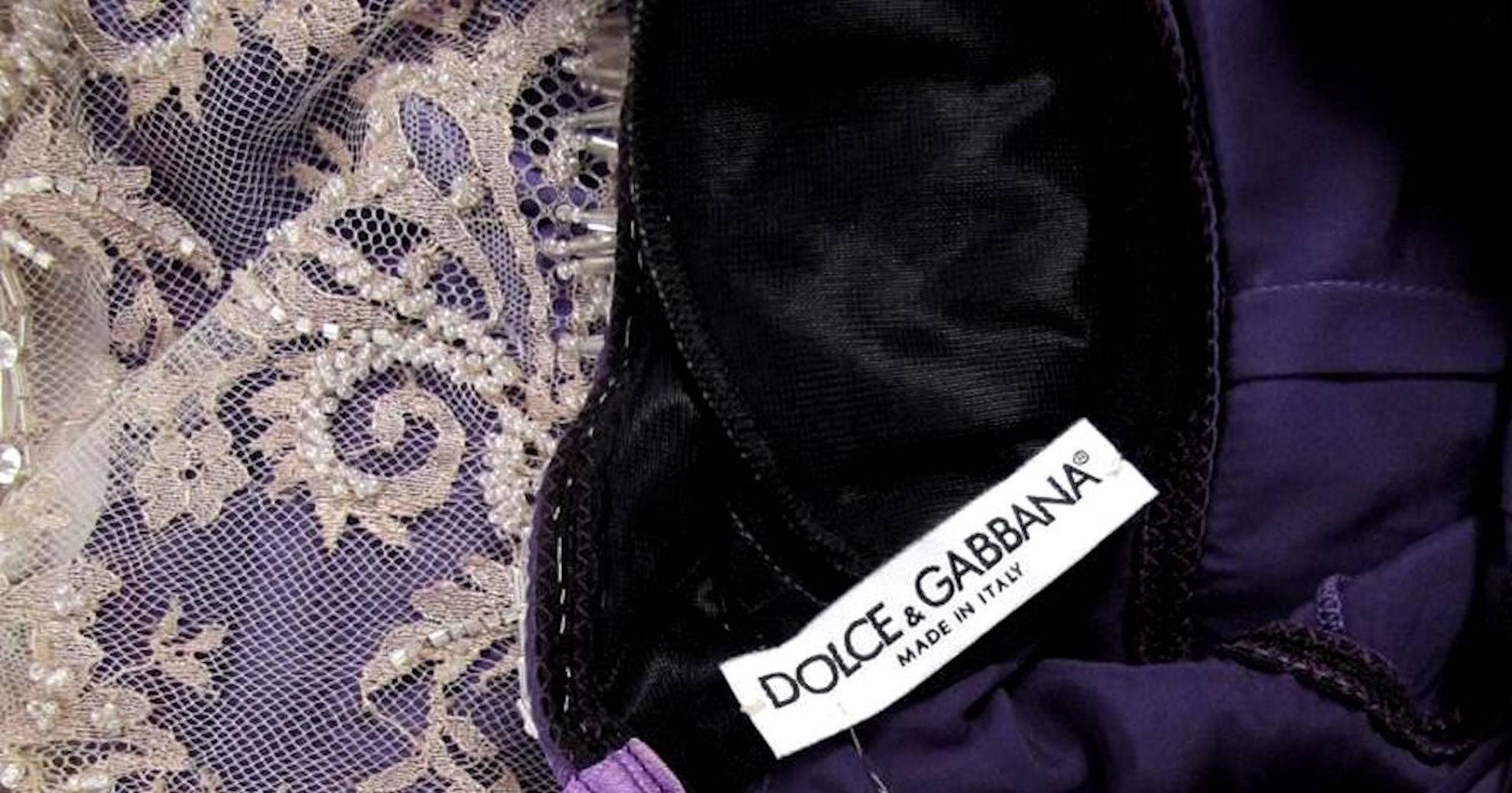 Brown DOLCE & GABBANA Carrie's SATC 1990s Couture Hand-Embroidered Corset Dress 40