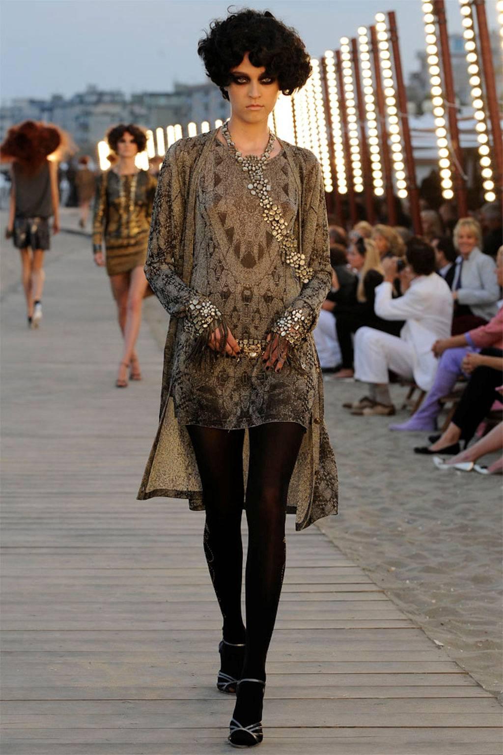 Chanel Metallic Lurex Knit Dress 2