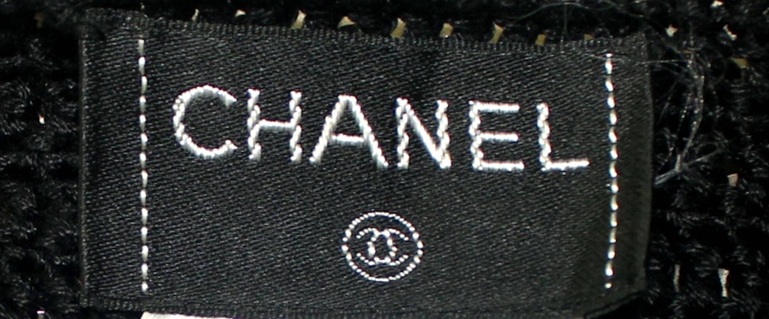 Stunning Chanel Crochet Knit Golden Plate Sequin Neckholder Top In Excellent Condition In Switzerland, CH