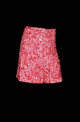 Superbe Chanel Fantasy Tweed Lesage CC Logo Faux Wrap Skirt Seen on Kendall