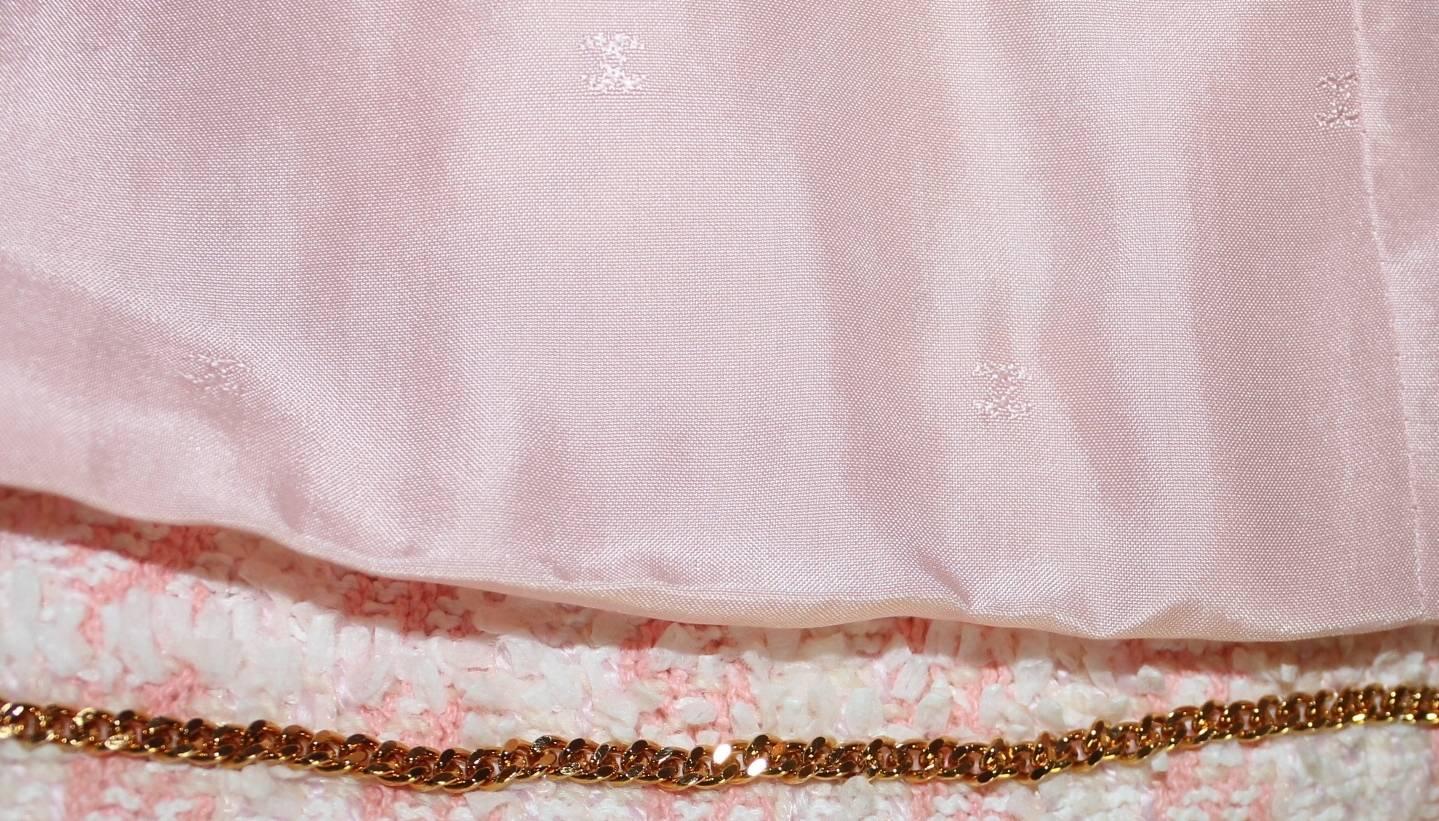 chanel pink skirt