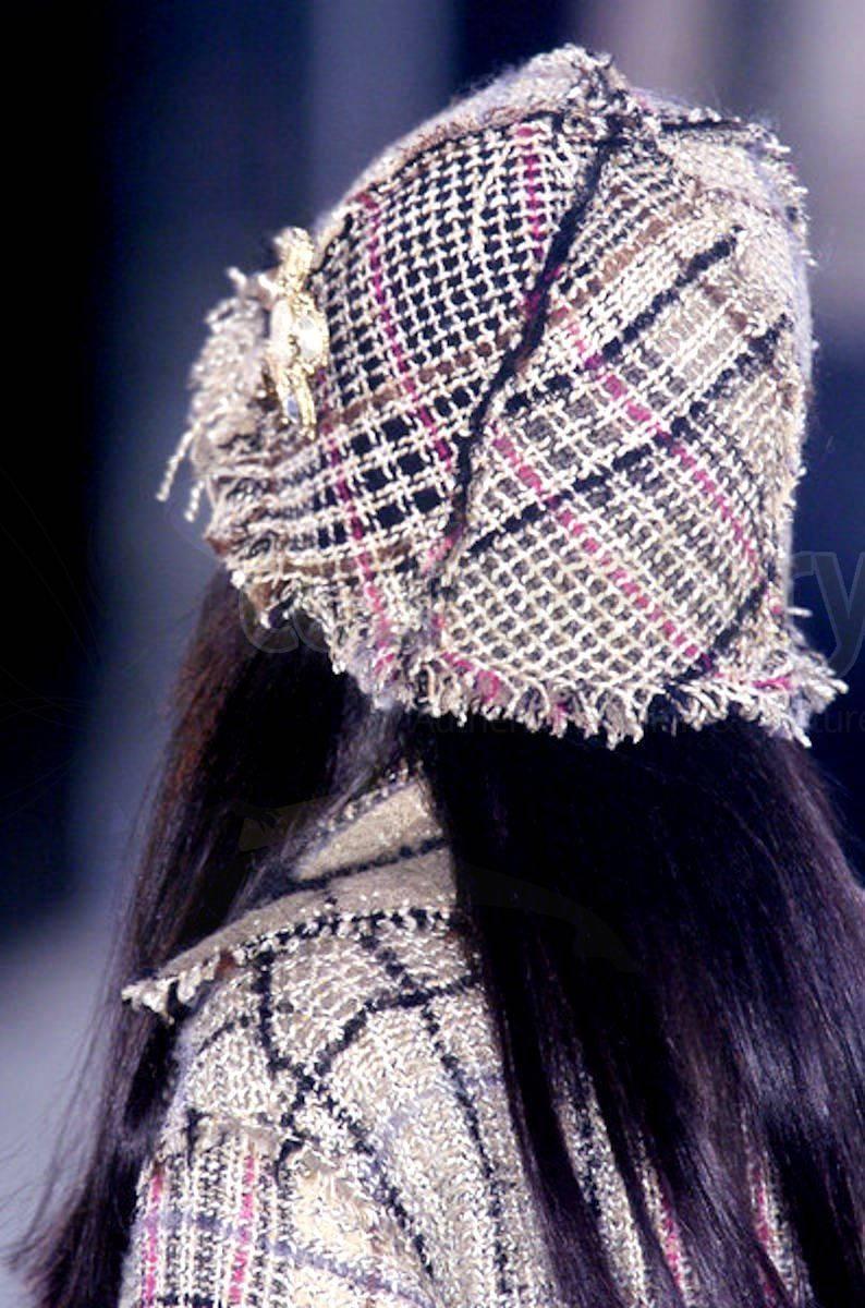 Amazing Chanel Lesage Fringed Fantasy Tweed Hat 2