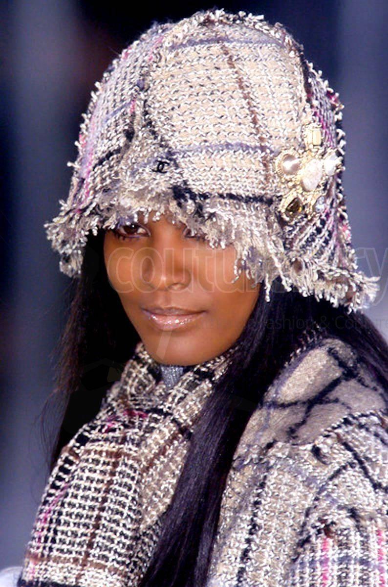 Amazing Chanel Lesage Fringed Fantasy Tweed Hat 1