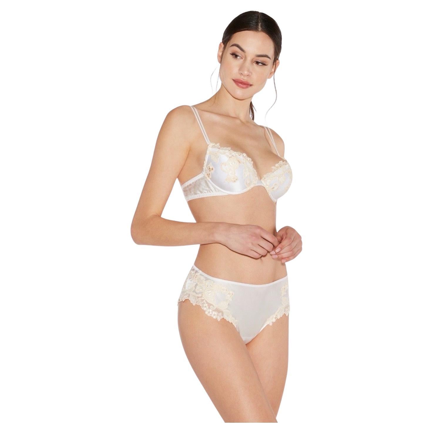 NUOVO LA PERLA Maison Frastaglio Embroidery Medium Brief L. in vendita 1
