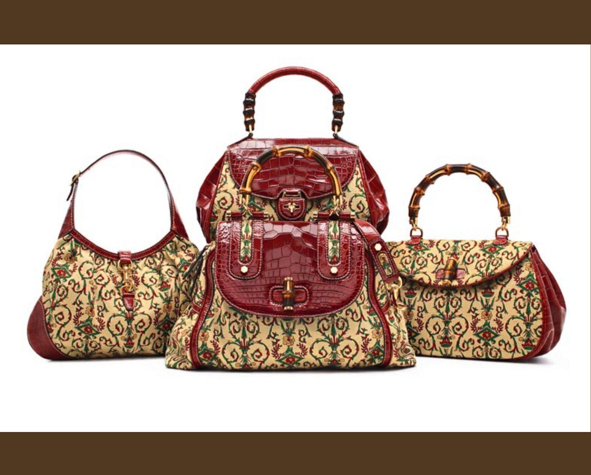 Women's Gucci Limited Edition Heritage Collection Rinascimento Exotic Crocodile Bag