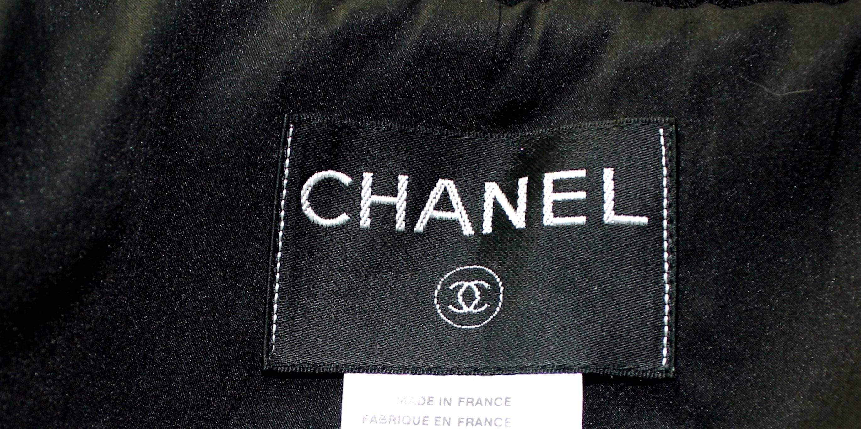 Black Chanel Tweed Pants Suit with Belt  4