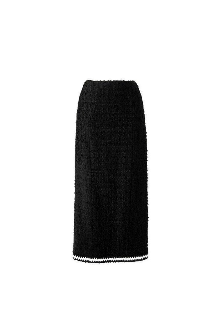 Chanel Boucle Signature Skirt Suit With Cc Logo Buttons