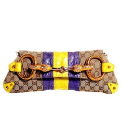Gucci Tom Ford SS 2004 XL GG Monogramm Jeweled Snake Head Tasche