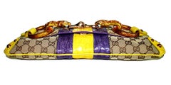 Gucci Tom Ford SS 2004 XL GG Monogram Jeweled Snake Head Bag