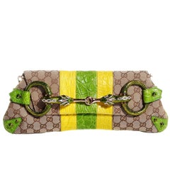 Gucci Tom Ford SS 2004 XL GG Monogram Jeweled Snake Head Bag