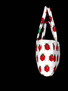 Collector's Gianni Versace 1995 Large Ladybug Terrycloth Beachbag Tote