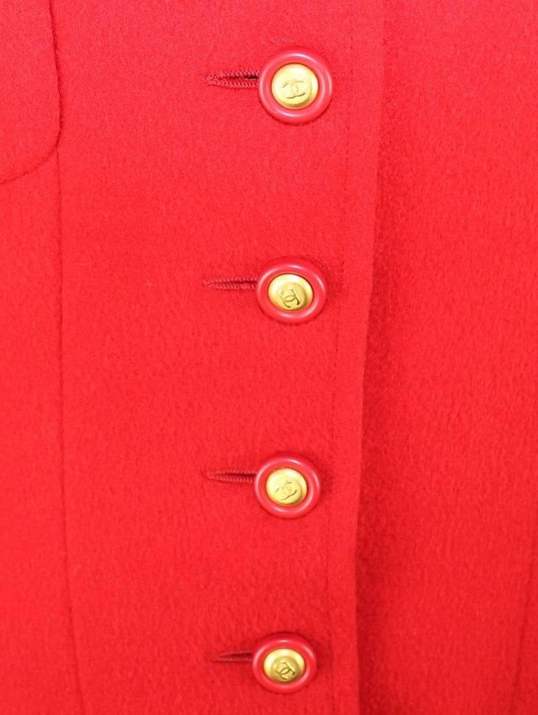 Famous Chanel Pure Cashmere Lipstick Red Signature Jacket Blazer For ...