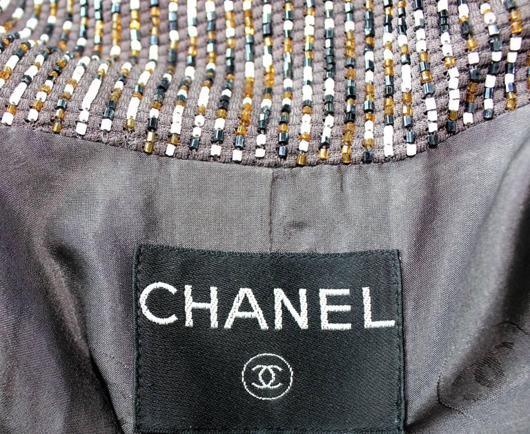 Iconic Chanel Signature Fully Beaded Evening Jacket like Haute Couture at  1stDibs