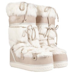 Salvatore Ferragamo - Bottes d'hiver en fourrure de neige de lune, neuves