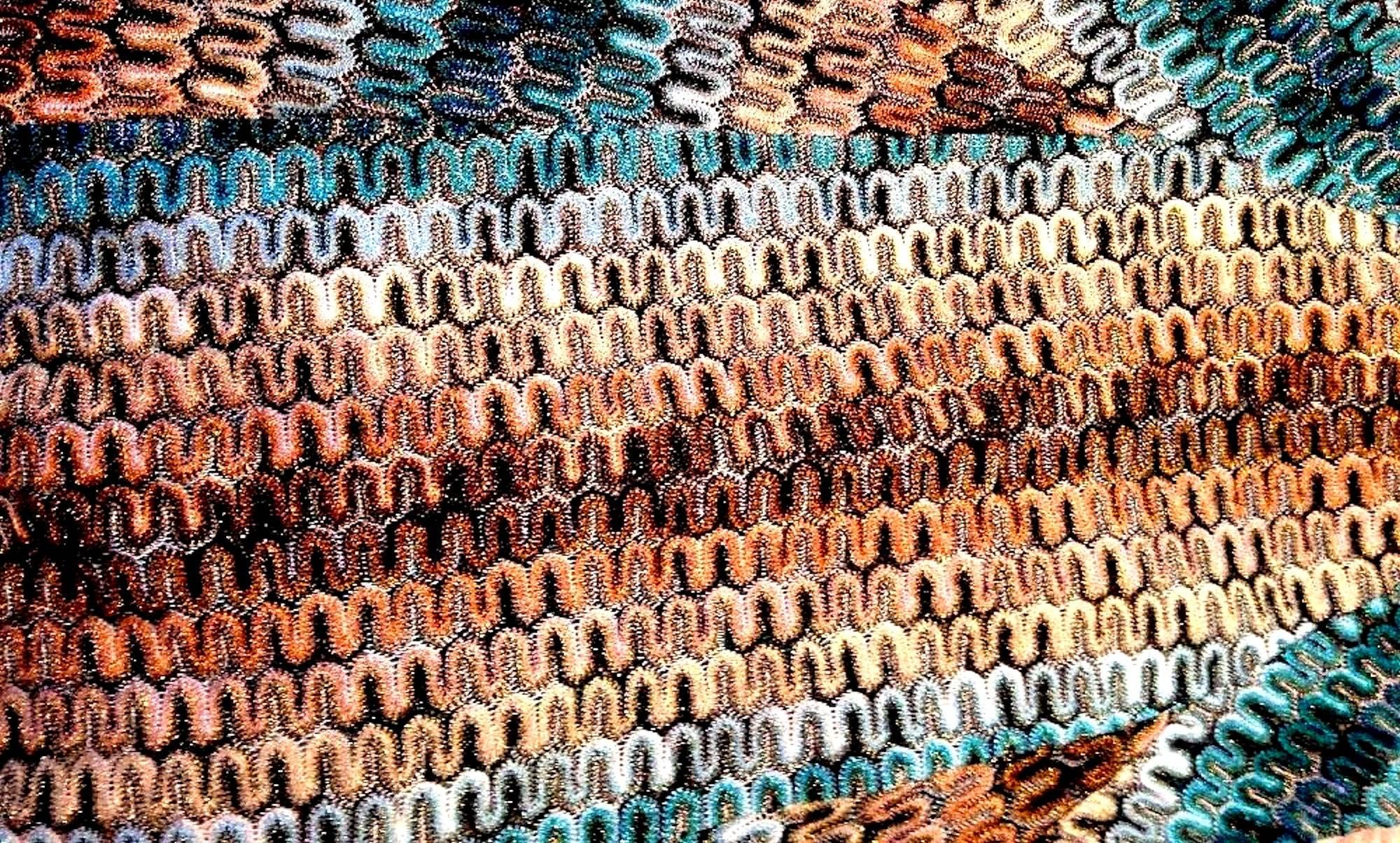 Robe de soirée Missoni métallisée en maille crochet lurex avec cardigan 42, non portée en vente 1