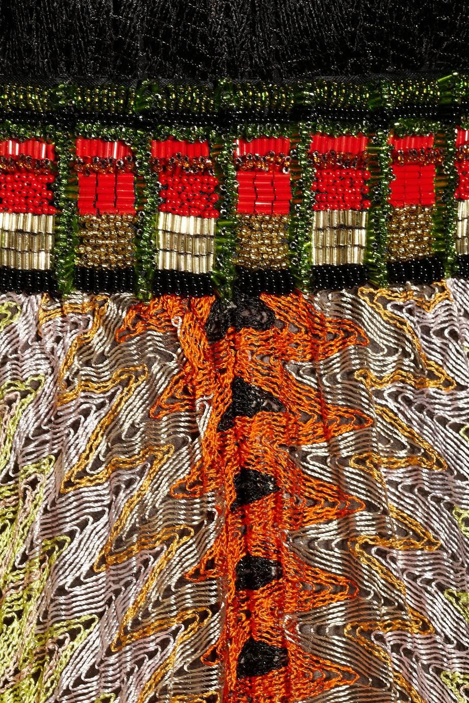Missoni Multicolor Crochet Knit Beaded Crystal Dress 1