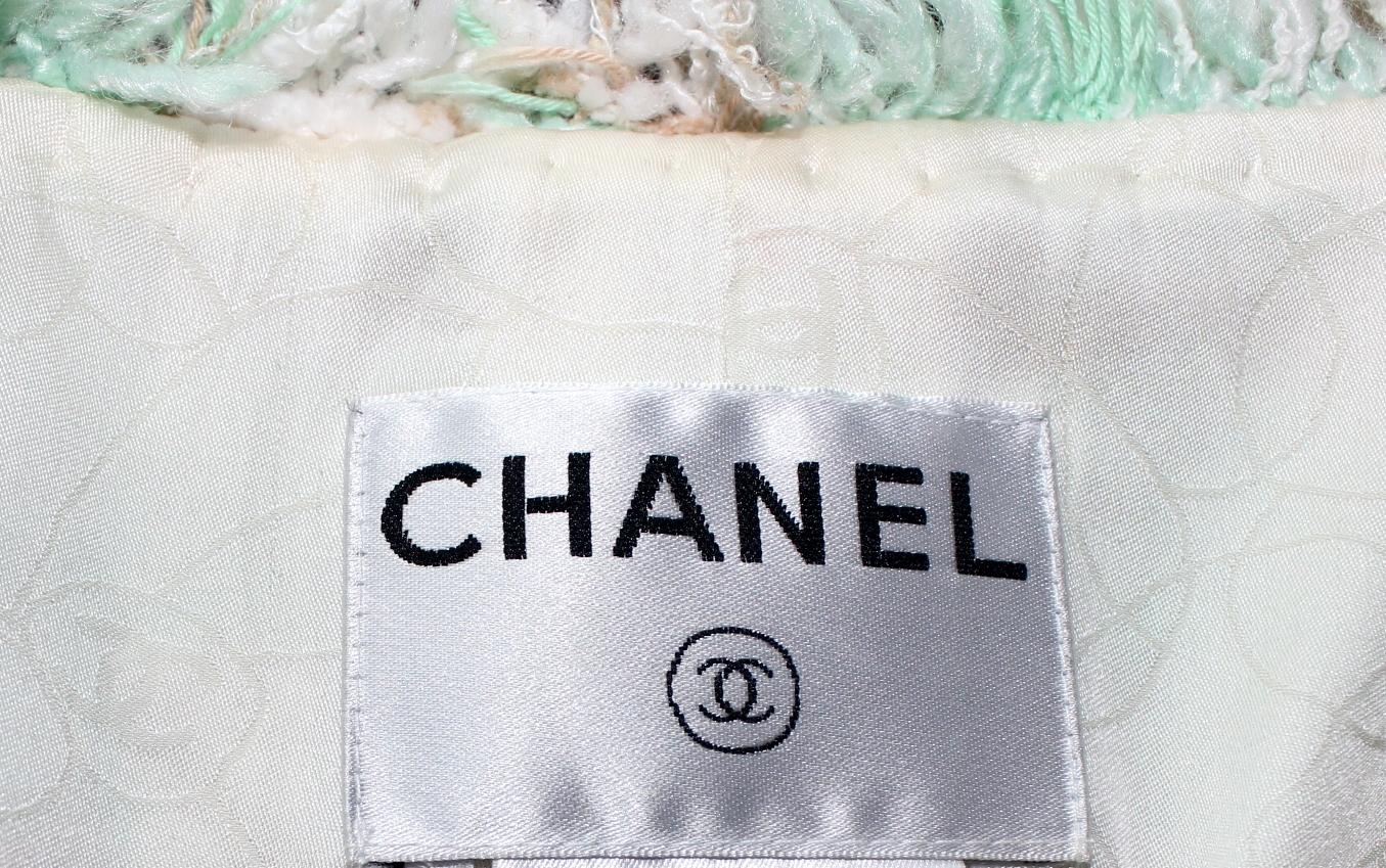 Iconic Chanel Lesage Fantasy Tweed and Silk Camellia Pastels Skirt Suit  In Good Condition In Switzerland, CH