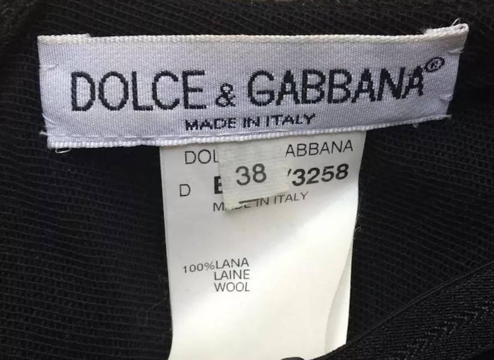 Black Vintage Dolce & Gabbana 1998 Silk Flower Detail Top
