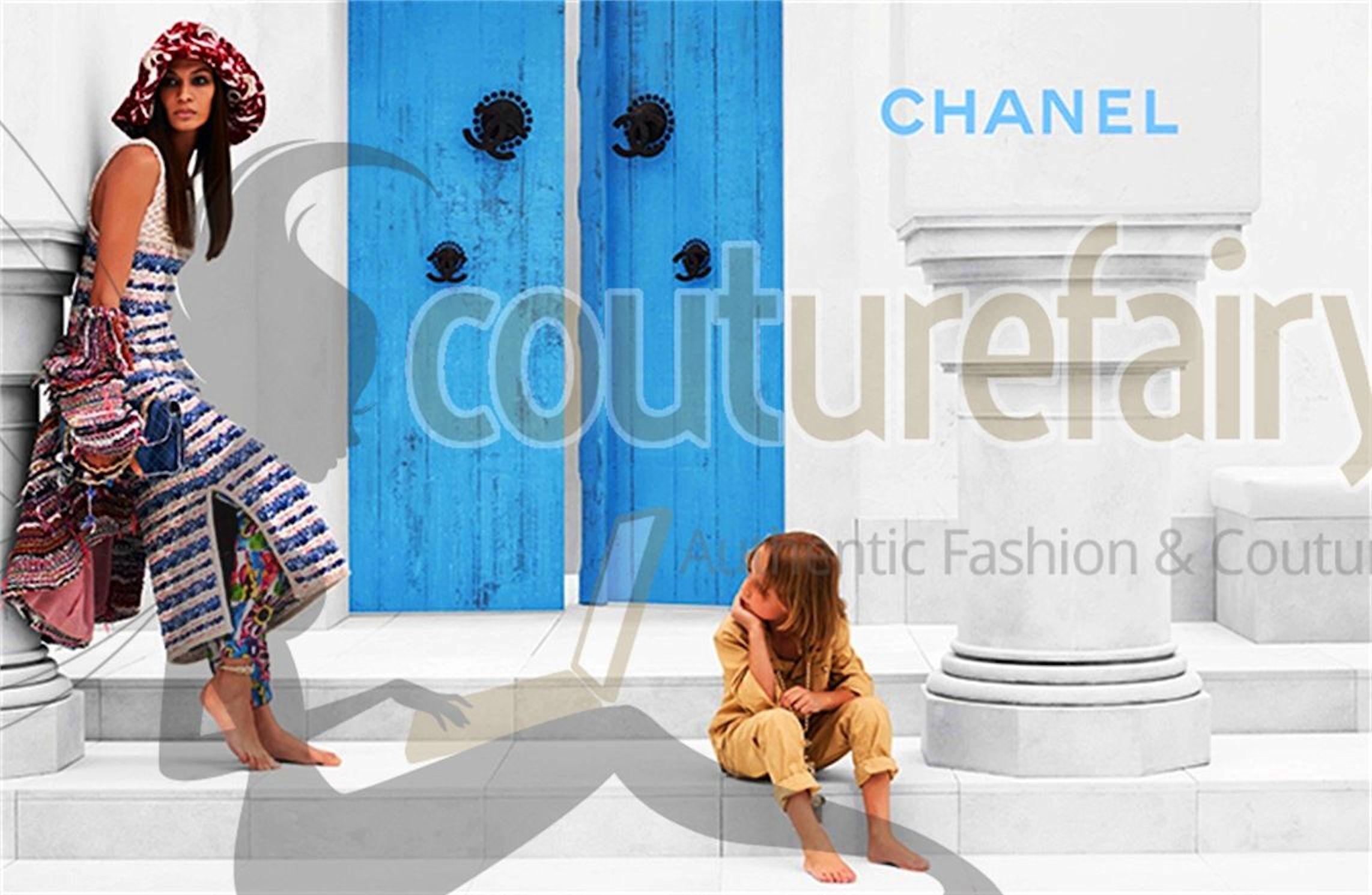 NEW Chanel Multicolor Signature Gripoix Button Crochet Knit Dress Gown 34 DUBAI For Sale 3